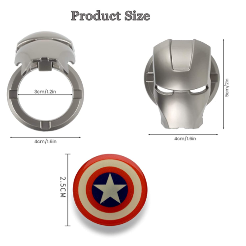 Car Start Button Cover Auto Engine Start Stop Push Switch Cover Ignition Cover Ring Alloy Iron Man 3D