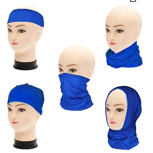 8 Pieces Cycling Scarf UV Dust Protection Face Cover Breathable Elastic Neck Gaiter