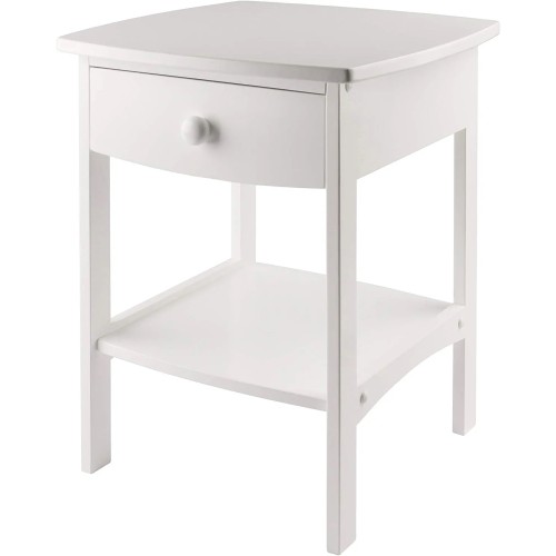 Winsome Wood Claire Accent Table, White 18"D x 18"W x 22"H