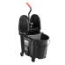 Rubbermaid Commercial WaveBrake 2.0® 35 QT Down-Press Mop Bucket and Wringer, Black (1863898)