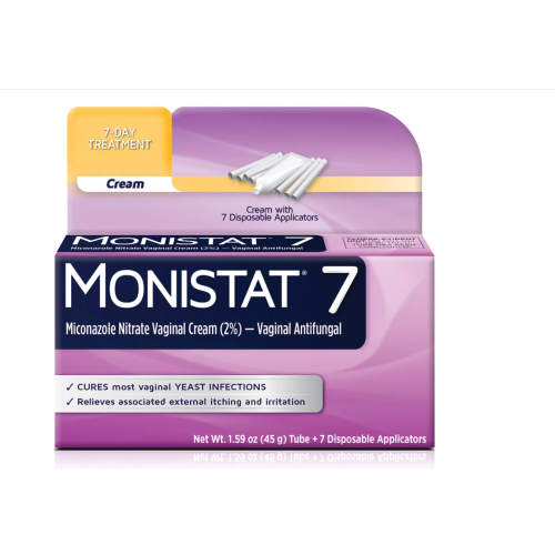 Monistat 7-Dose Yeast Infection Treatment, 7 Disposable Applicators & 1 Cream Tube