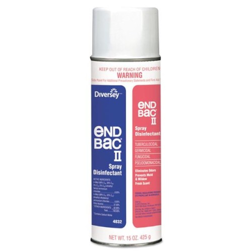 Diversey 04832 15 oz Unscented Aerosol End Bac II Spray Disinfectant - 12 per Case