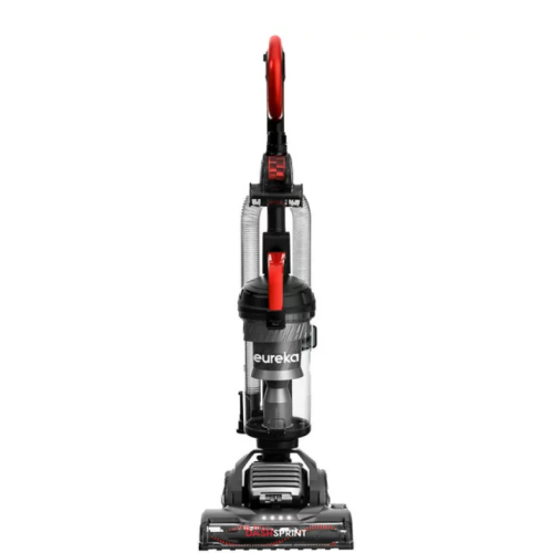 Eureka FloorRover Bagless Upright Pet Vacuum Cleaner, Swivel Steering for Carpet and Hard Floor, Grey and Red