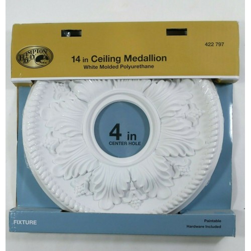 Hampton Bay 14 in Ceiling Medallion In White Model 422 797 Paintable