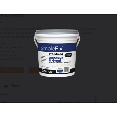 SimpleFix® Pre-Mixed Adhesive & Grout