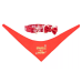 Simply Pet  "Sparkle All The Way" Red Bandana & Collar Set (S,M,L -Universal Adjusted Fit)