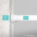 80 in. - 120 in. Premium Tension Curtain Rod in White