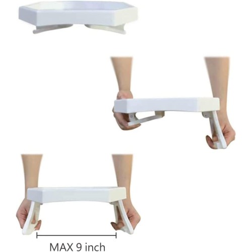 Sofa Arm Clip Table, Armrest Tray Table, Drinks/Remote Control/Snacks Holder (White) …