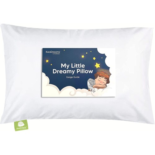 Toddler Pillow with Pillowcase - 13x18 My Little Dreamy Pillow - Organic Cotton Toddler Pillows for Sleeping, Kids Pillow, Travel Pillows for Sleeping, Mini...