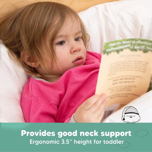 Toddler Pillow with Pillowcase - 13x18 My Little Dreamy Pillow - Organic Cotton Toddler Pillows for Sleeping, Kids Pillow, Travel Pillows for Sleeping, Mini...