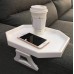 Sofa Arm Clip Table, Armrest Tray Table, Drinks/Remote Control/Snacks Holder (White) …