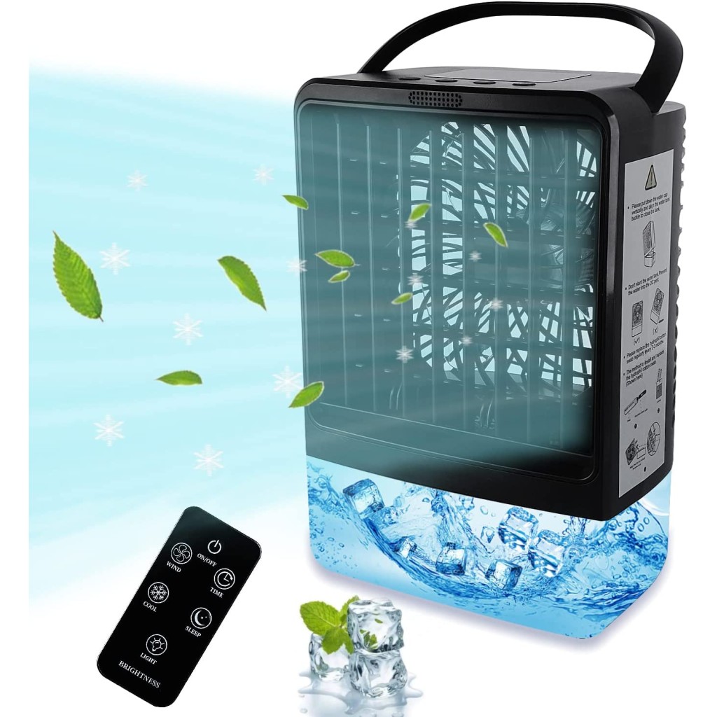 Portable Air Conditioner Fan, Personal Air Cooler, Built in 4000mAh ...