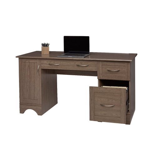 Realspace® Pelingo 60"W Computer Desk, Gray (Esperesso)