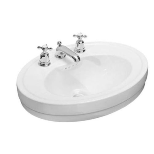 Porcher 13030-01.001 Archive Single Hole Above Counter Lavatory Sink, White