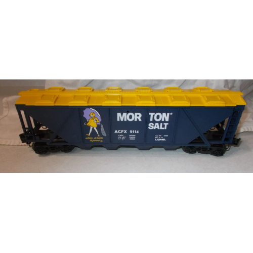 Lionel Morton Salt covered hopper car for or 027, O gauge number 9114