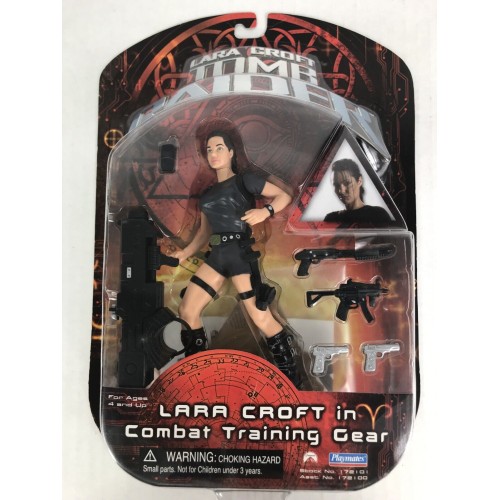 Lara Croft Action Figure in Combat Training Gear Playmates Stock #172101