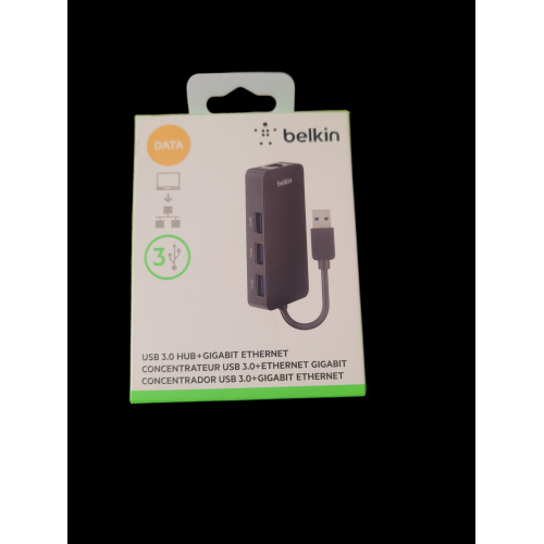 Belkin USB 3.0 3-Port Hub with Gigabit Ethernet Adapter 