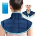 Voligo Large Gel Ice Pack and Microwavable Heating Pad for Upper Back Neck and Shoulder Pain Relief - Reusable Weighted Cold Pack for Injuries - Hot and Cold Compression Therapy for Swelling, Bruising, Surgery