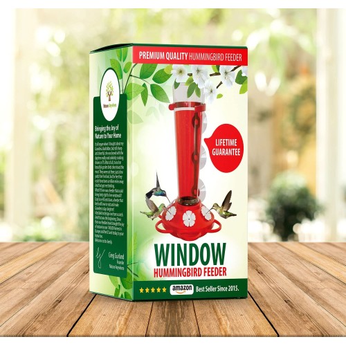 Hummingbird feeder with 3 interchangeable flower colors to hang outdoors, use it with hummingbird nectar. Outdoor window hummingbird feeders. Hummingbird Gifts for Gardening Lovers