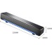 Phission USB Computer Speaker Dual Speaker Sound Bar with LED Light for Computer Smartphone Desktop Laptop TV Auxiliary Input Black