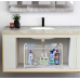 Simple Trending 2 Tier Under Sink Organizer Shelf, Expandable Shelf for Kitchen Bathroom Storage, White