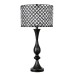 Houzz 27.5" Oiled Rubbed Bronze Table Lamp With Crystal Bling Shade