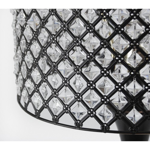 Houzz 27.5" Oiled Rubbed Bronze Table Lamp With Crystal Bling Shade