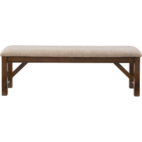 Powell Company Kraven Dining Bench, Hazelnut 60"L x 15.7"W x 20.7"H