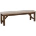 Powell Company Kraven Dining Bench, Hazelnut 60"L x 15.7"W x 20.7"H