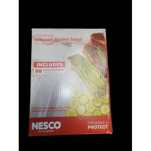 Nesco 50 Pre-Cut Quart Sized Vacuum Sealer Bags (8.6″ x 11.8″)