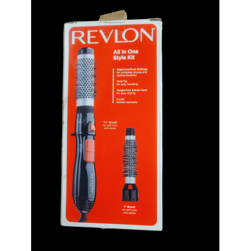 Revlon Ceramic Hot Air Brush Kit with Accessories, 1-Inch and 1.5-Inch