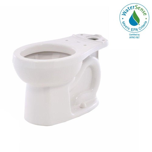 American Standard H2Option Siphonic Dual Flush Round Front Toilet Bowl Only In White