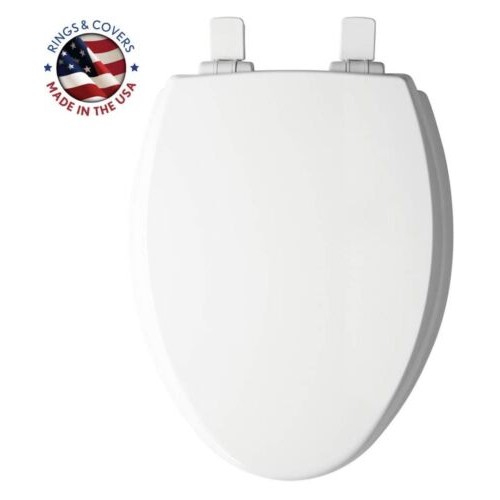 Mayfair Kendall 1847SLOW000 ELONGATED Enameled Wood Easy Clean Toilet Seat White