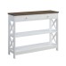 Convenience Concepts Oxford 1 Drawer Console Table Driftwood / White