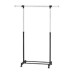 Room Essentials Adjustable Single Rod Garment Rack Black 49x65in. Adjustable