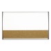 Magnetic Dry-Erase/Cork Board, 18 x 30, White Surface, Silver Aluminum Frame