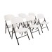 Amazon Basics Folding Plastic Chair With 350-Pound Capacity - 6-Pack, White