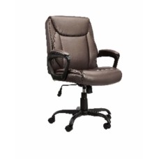 Amazon Basics Classic Puresoft Padded Mid-Back Office Computer Desk Chair -Brown
