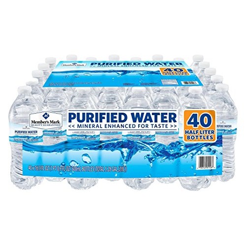 Member's Mark 40 Piece Purified Bottled Water, 16.9 Oz - Local PM Delivery 