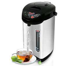Chefman 5.3 Liter Instant Electric Auto Dispense Hot Water Pot, Stainless Steel