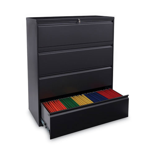 Alera Lateral File, 4 Legal/Letter/A4/A5-Size File Drawers, Charcoal, 42