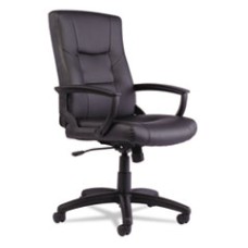 #1 Yr Series Executive High-Back Swivel/Tilt Leather Chair, Black