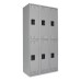 Tennsco Double Tier Locker, Triple Stack, 36w X 18d X 72h, Medium Gray