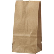 Generic General #2 Kraft Paper Grocery Bags, 4 5/16 X 2 7/16 X 7 7/8, 500 Count