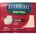 Medline FitRight Extra, Liners 20 Ct. 13x30 In Anti-Leak Guard Discreet