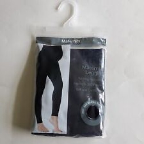 BRAND NEW  Time and Tru Maternity Ankle Legging Size L 12 14 Black ; Fabric Type: Cotton Spandex 