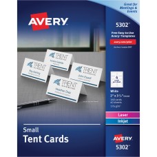 Avery Small Tent Card White 2