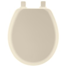 Mayfair 41EC-346 Round Molded Wood Toilet Seat with Easy-Clean Hinges, Biscuit