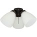 Elite 3-Light Ceiling Fan Shades LED Light Kit, Oil Rubbed Bronze, NEW