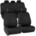 PolyCloth Black Car Seat Covers - EasyWrap Interior Protection For Auto